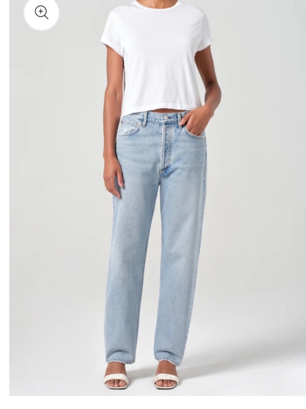 Agolde 90s Jean Light Wash Distressed Size 30